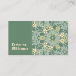 Elegant William Morris Jasmine Floral Visitekaartje