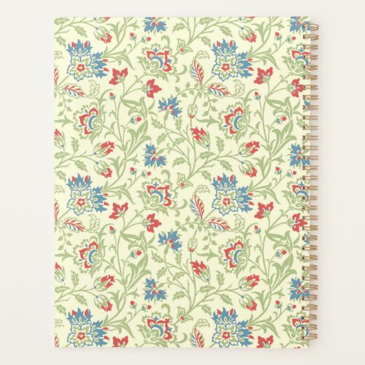 Elegant William Morris Renaissance Bloemen Persoon Planner (Achterkant)