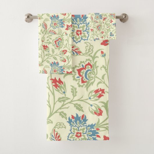 Elegant William Morris Renaissance Floral Bad Handdoek (Insitu)