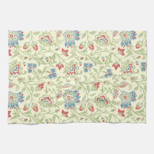 Elegant William Morris Renaissance Floral Theedoek (Horizontaal)