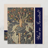 Elegant William Morris Uitnodigingen (Voorkant / Achterkant)