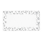Elegant Willow Blad Patroon Etiket (Voorkant)