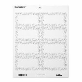 Elegant Willow Blad Patroon Etiket (Full Sheet)