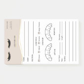Elegant wimperclient registratieformulier post-it® notes (Voorkant)