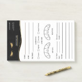 Elegant wimperclient registratieformulier post-it® notes (Op bureau)