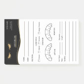 Elegant wimperclient registratieformulier post-it® notes (Voorkant)