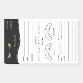 Elegant wimperclient registratieformulier post-it® notes