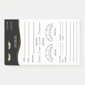 Elegant wimperclient registratieformulier post-it® notes (Voorkant)