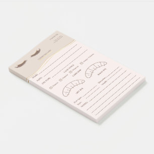Elegant wimperclient registratieformulier post-it® notes