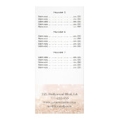 Elegant wimpers en wenkbrauwmenukaart reclamekaart (Achterkant)