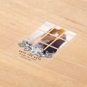 Elegant Window with Image Wedding Save the Date Acryl Uitnodigingen (Laagn)