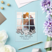 Elegant Window with Image Wedding Save the Date Acryl Uitnodigingen (Insitu (Huwelijk))