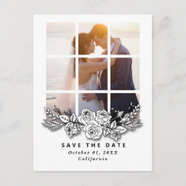 Elegant Window with Image Wedding Save the Date Briefkaart