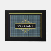 Elegant  Windows Plaid Gold Embleem Deurmat (Voorkant)