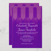 Elegant Wine Bottles Wedding Invitting Kaart (Voorkant / Achterkant)