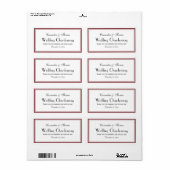 Elegant Wine/Bourgogne omhuld H Wine flesetiket Etiket (Full Sheet)
