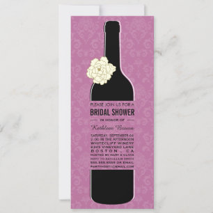 Elegant Wine Bridal Shower Invitations Kaart