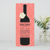 Elegant Wine Bridal Shower Invitations Kaart (Staand voorkant)