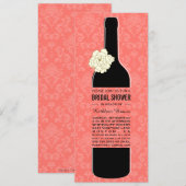 Elegant Wine Bridal Shower Invitations Kaart (Voorkant / Achterkant)