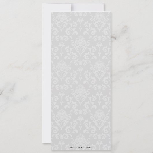 Elegant Wine Bridal Shower Invitations Kaart (Achterkant)