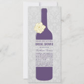 Elegant Wine Bridal Shower Invitations Kaart (Voorkant)