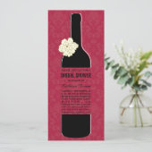 Elegant Wine Bridal Shower Invitations Kaart (Staand voorkant)