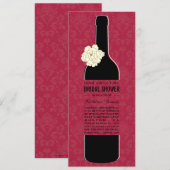 Elegant Wine Bridal Shower Invitations Kaart (Voorkant / Achterkant)
