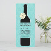 Elegant Wine Bridal Shower Invitations Kaart (Staand voorkant)