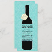 Elegant Wine Bridal Shower Invitations Kaart (Voorkant / Achterkant)