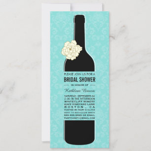 Elegant Wine Bridal Shower Invitations Kaart