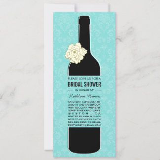 Elegant Wine Bridal Shower Invitations Kaart