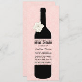 Elegant Wine Bridal Shower Invitations Kaart (Voorkant / Achterkant)