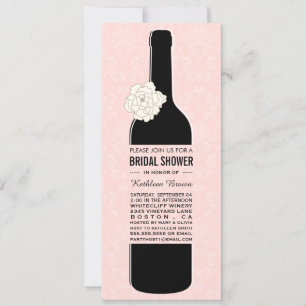 Elegant Wine Bridal Shower Invitations Kaart
