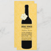 Elegant Wine Bridal Shower Invitations Kaart (Voorkant / Achterkant)