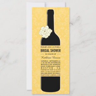Elegant Wine Bridal Shower Invitations Kaart