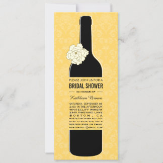 Elegant Wine Bridal Shower Invitations Kaart