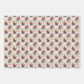 Elegant wine candles tiled pattern  inpakpapier vel (Voorkant)