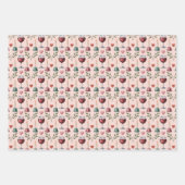 Elegant wine candles tiled pattern inpakpapier vel (Voorkant)