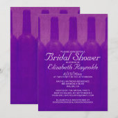 Elegant Wine Flacons Bridal Shower Invitations Kaart (Voorkant / Achterkant)