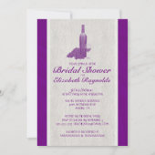 Elegant Wine Fles Bridal Shower Invitations Kaart (Voorkant)