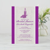 Elegant Wine Fles Bridal Shower Invitations Kaart (Staand voorkant)