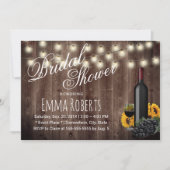 Elegant Wine Fles Sunflower Rustige Vrijgezellenfe Kaart (Voorkant)