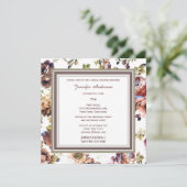 Elegant Wine Floral Theme Vrijgezellenfeest Kaart (Staand voorkant)