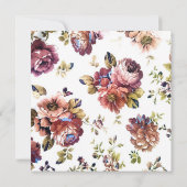 Elegant Wine Floral Theme Vrijgezellenfeest Kaart (Achterkant)