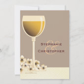 Elegant Wine & Floral Wedding Engagement Party Kaart (Achterkant)