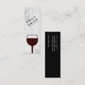 Elegant Wine Glass Rustisch Achtergrond Mini Visitekaartje (Voorkant / Achterkant)