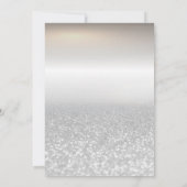 Elegant Wine Glass Silver Glitter Bokeh Retirement Kaart (Achterkant)