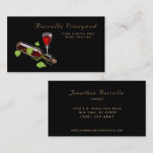 Elegant Wine Glass Winery Visitekaartje (Voorkant / Achterkant)