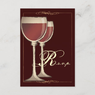 Elegant Wine met RSVP-responskaart van derden RSVP Kaartje