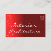 Elegant Wine Red Chic Glitter Stars met Initialen Visitekaartje (Voorkant)